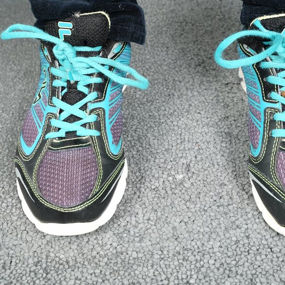 FILA Cool Max Women's 6 M Aqua Black Athletic Running Shoes DLS Foam - Picture 15 of 16